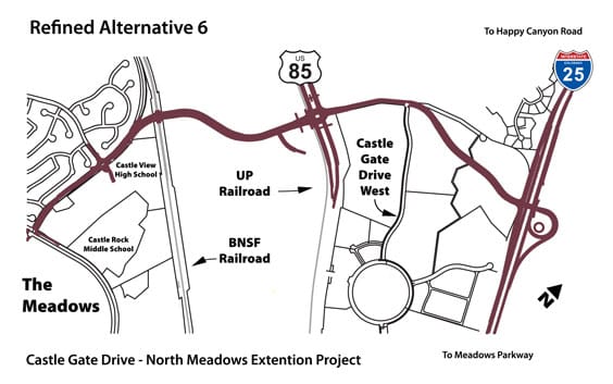 Town of Castle Rock selects Castlegate Drive for North Meadows ...