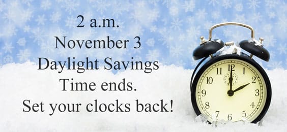 Daylight Savings Time Ends | The Castle Pines Connection