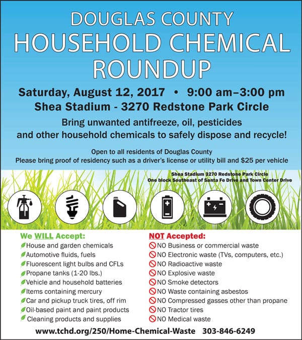 Household chemical roundup August 12 The Castle Pines Connection