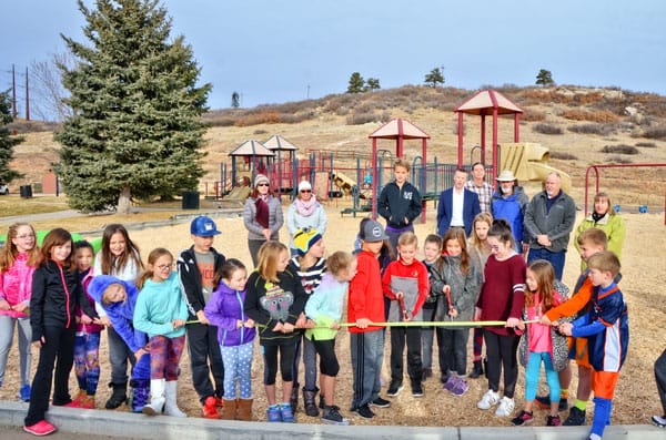 New playground equipment is officially unveiled at Coyote Ridge Park ...