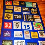 Photo of homemade quilt.