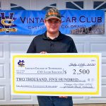 Photo of Jacob Skelton with his $2,500 scholarship