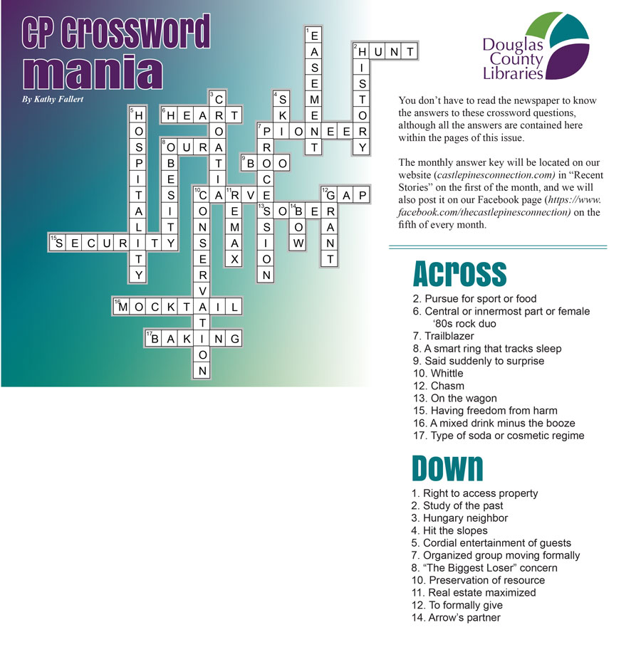 October Crossword Puzzle The Castle Pines Connection
