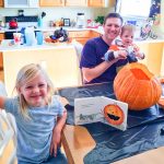 PHoto of the Macklin family loves to celebrate fall with pumpkins