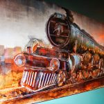 Photo of painting of old train