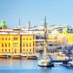 Photo of view north with Skeppsholmen Island.