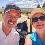 Rusty and Donna Walker hit the links at The Country Club at Castle Pines