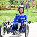 Photo of Carol Gransee in her recumbent trike