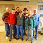 Photo of WWII veterans Cully Dahlstrom, Mike Cherington and Roger Williams.